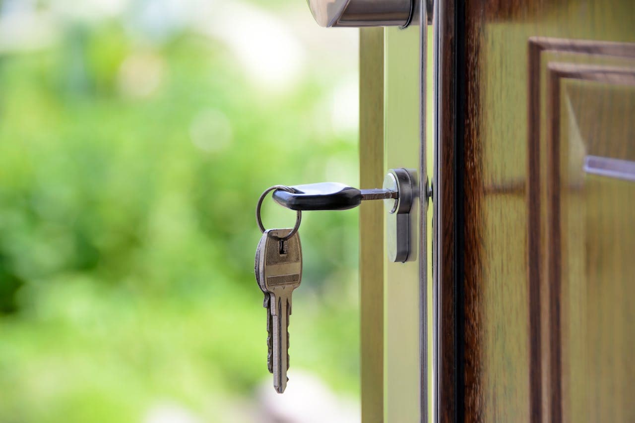 Professional locksmith at work